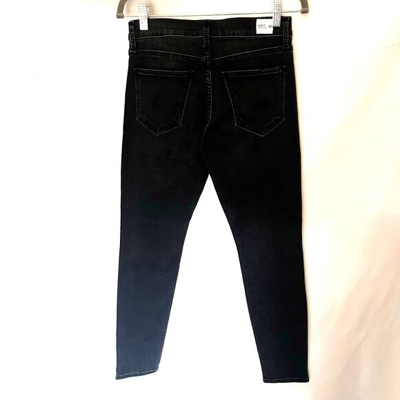 HUDSON Natalie Ridley Womens Jeans Sz 25 Black Skinny Goth Midrise Ankle - Picture 6 of 14